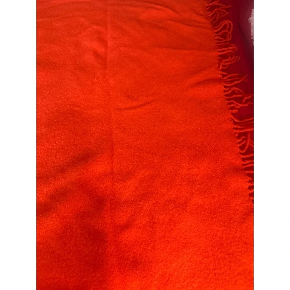 Pendleton Vintage Texas Longhorns collegiate Wool Blanket Orange Fringed Throw